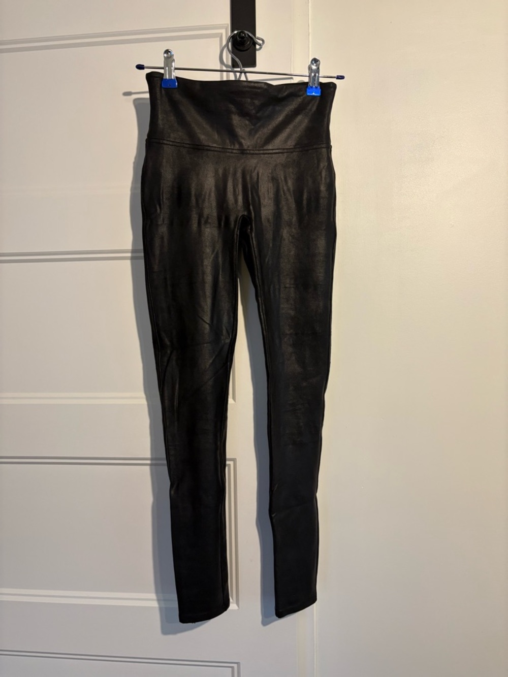SPANX Black Shaping Leggings with Satin Finish